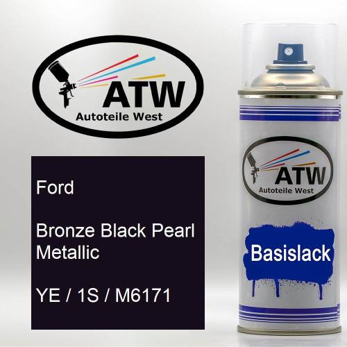 Ford, Bronze Black Pearl Metallic, YE / 1S / M6171: 400ml Sprühdose, von ATW Autoteile West.